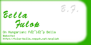 bella fulop business card